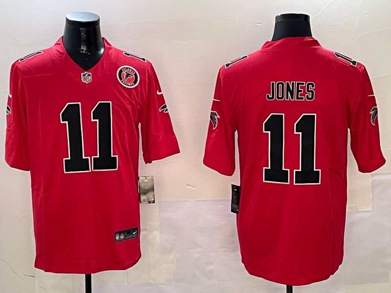 Men Atlanta Falcons #11 Jones Red 2024 Nike Limited NFL Jersey style 01021